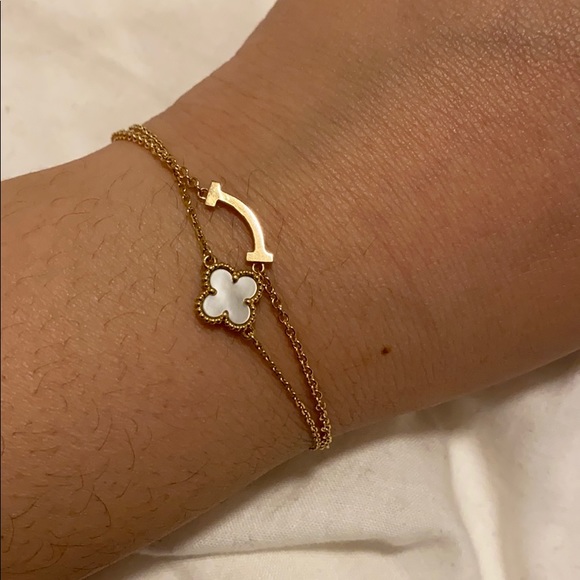 Tiffany T Smile Bracelet Gold Sale, 51 